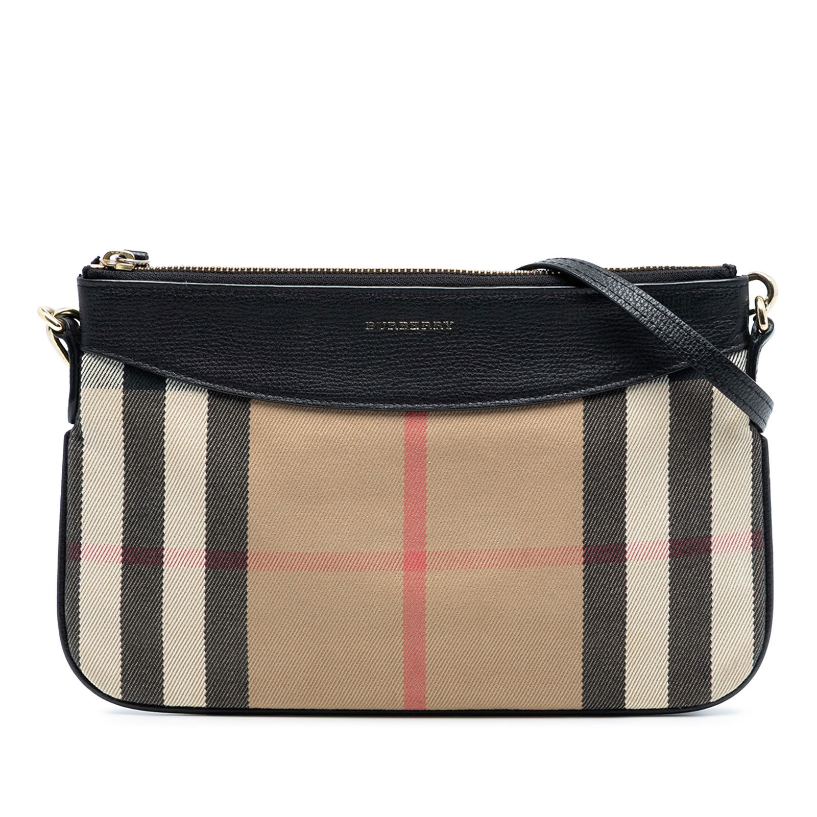 Peyton Crossbody Bag with House Check Canvas and Leather Trim by Burberry: Peyton Crossbody Bag with House Check Canvas and Leather Trim by Burberry This Burberry Peyton crossbody bag features the iconic house check canvas with leather trim. It is designed with a detachable