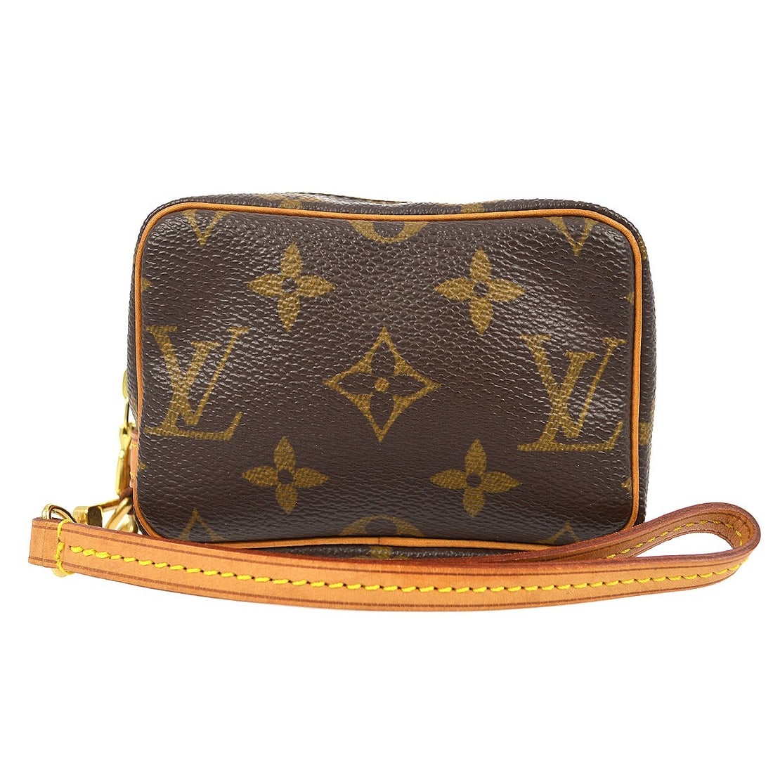 Louis Vuitton Monogram Trousse Wapity Pouch M58030 with Detachable Strap: Louis Vuitton Monogram Trousse Wapity Pouch M58030 with Detachable Strap This stylish Louis Vuitton Monogram Trousse Wapity Pouch is perfect for casual occasions. Crafted from durable canvas with a cl