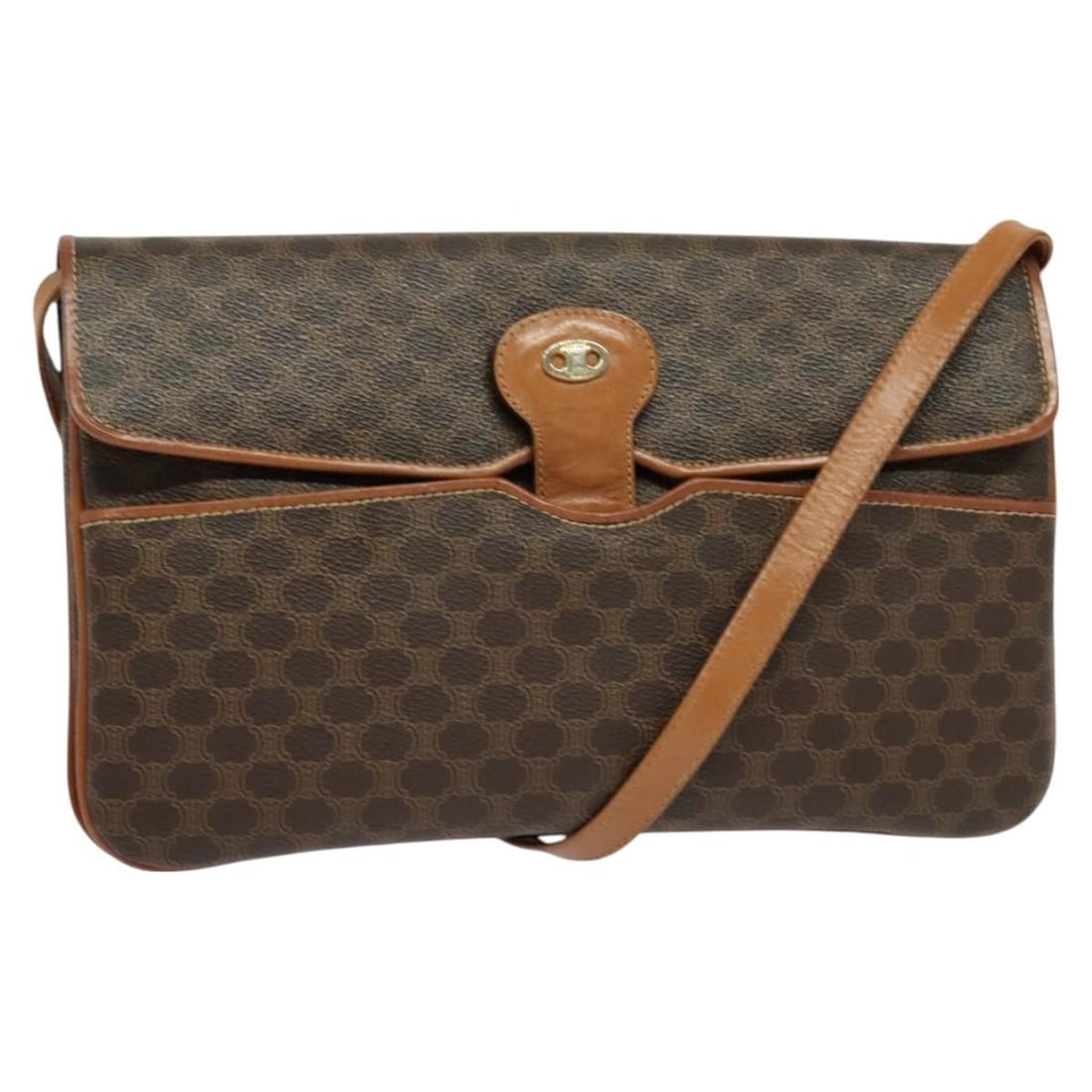 Celine Macadam Brown Canvas Shoulder Bag 27cm by 17cm by 2cm (1 of 18)