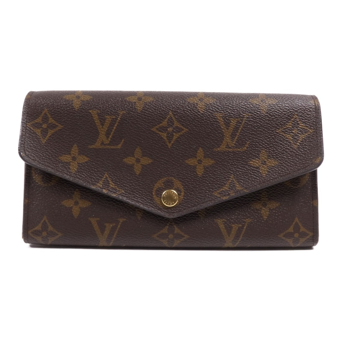 LOUIS VUITTON Sarah Long Wallet M62234 Monogram Brown GHW (1 of 12)