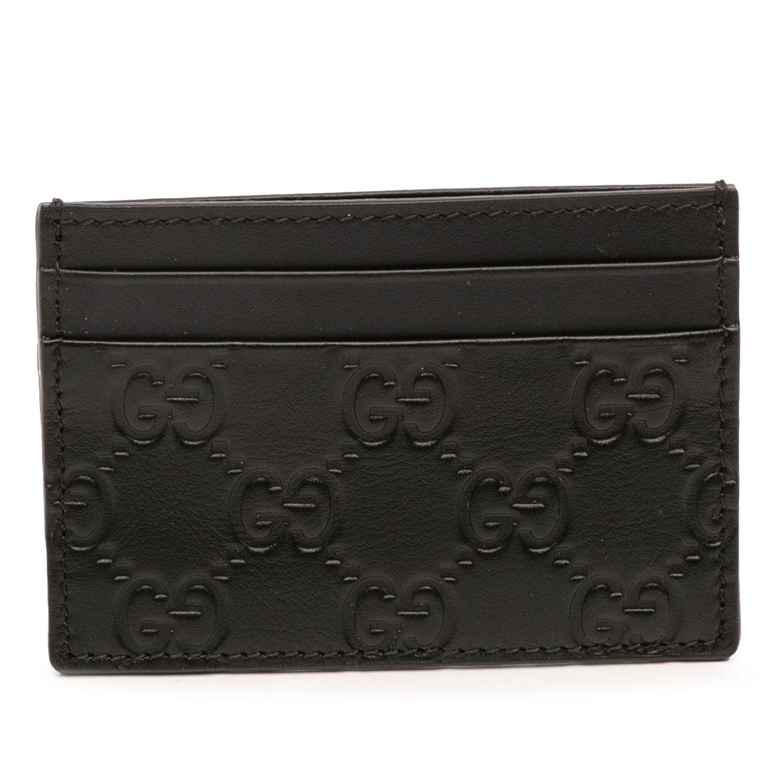 Gucci Guccissima Black Leather Card Wallet with Multiple Slots (1 of 9)