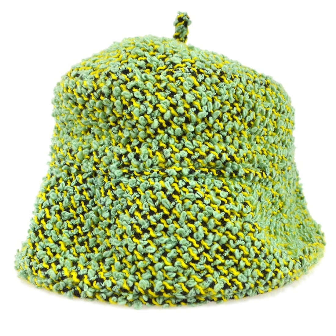 Chanel Tweed Hat 57 Green Yellow Casual Elegance: Chanel Tweed Hat 57 Green Yellow Casual Elegance This exquisite Chanel tweed hat is perfect for casual occasions, offering a stylish touch to your fall, spring, or winter wardrobe. Designed in a vibra