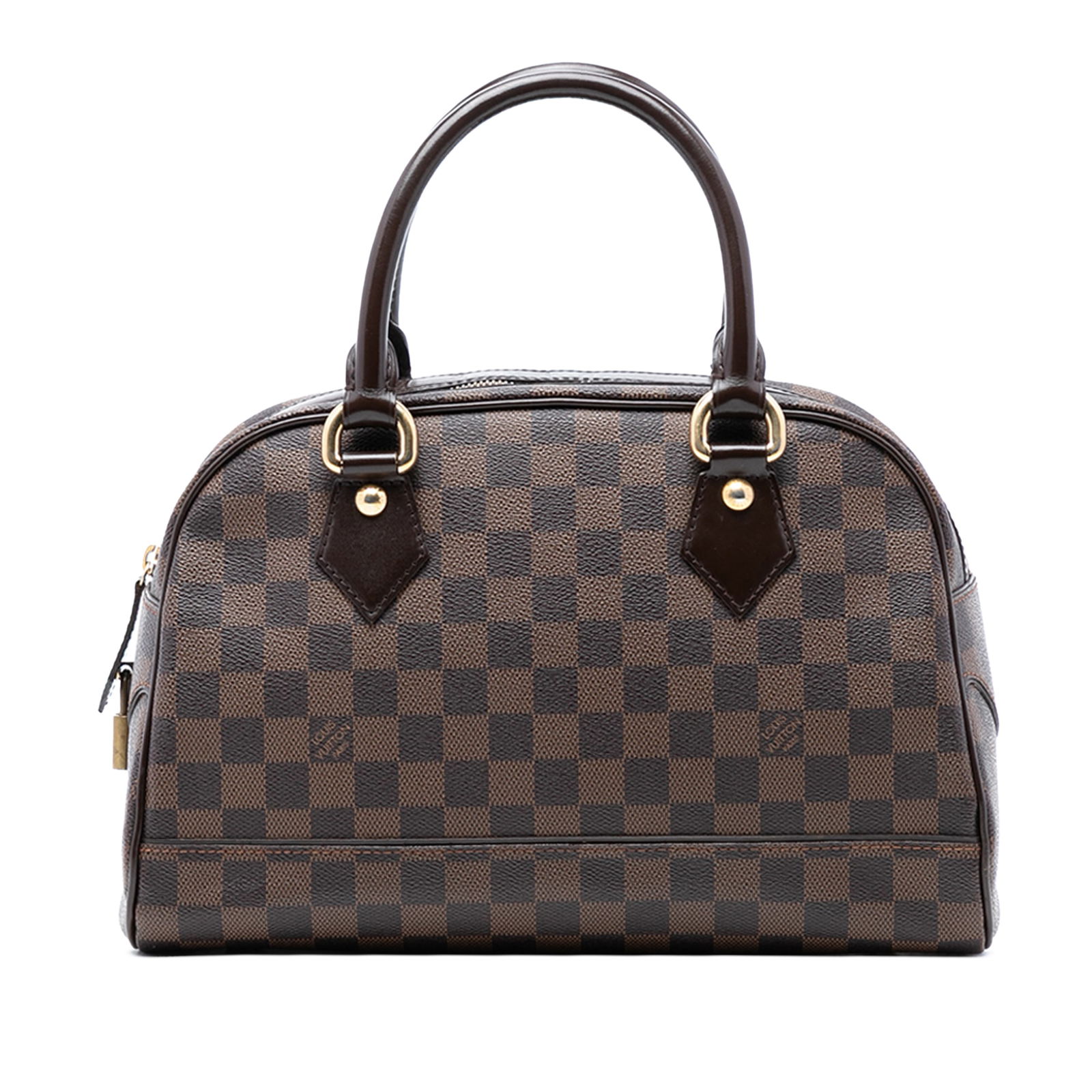 Louis Vuitton Duomo Damier Ebene Canvas Handbag with Leather Trim (1 of 7)
