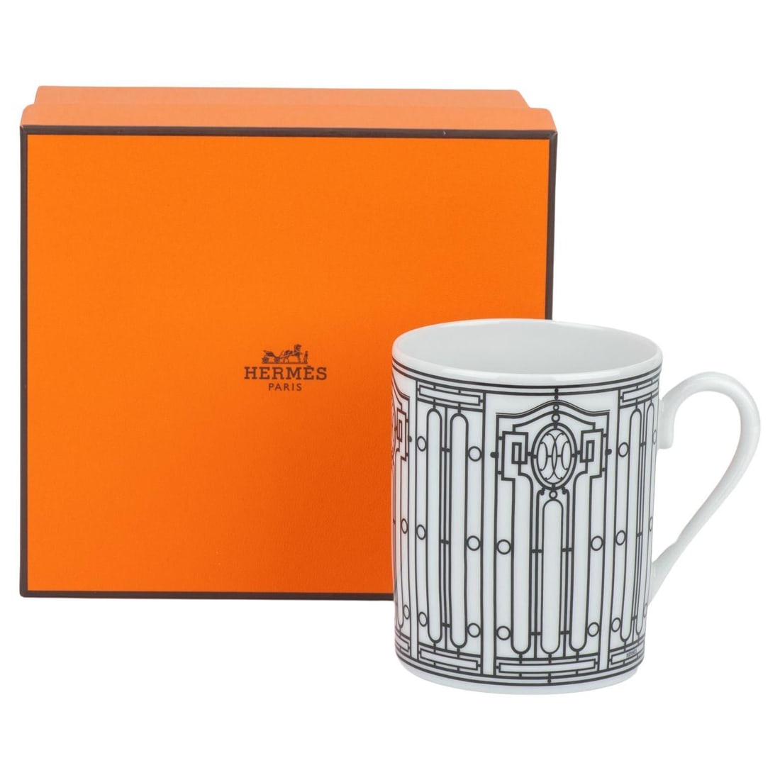 Hermes H Deco Black Porcelain Mug with Box and Booklet (1 of 4)