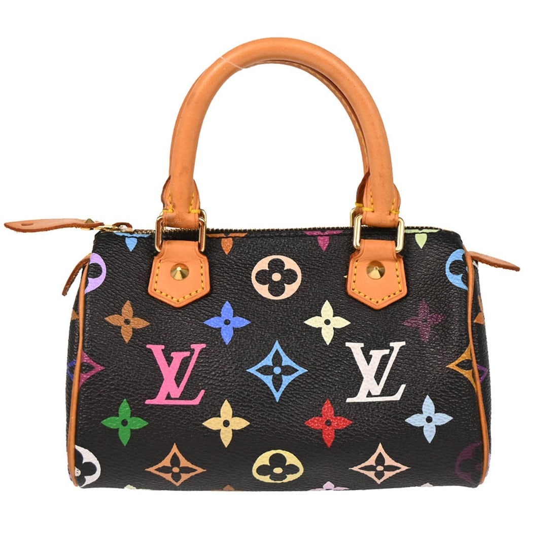 Louis Vuitton Mini Speedy Handbag M92644 Multicolor Canvas Leather (1 of 7)