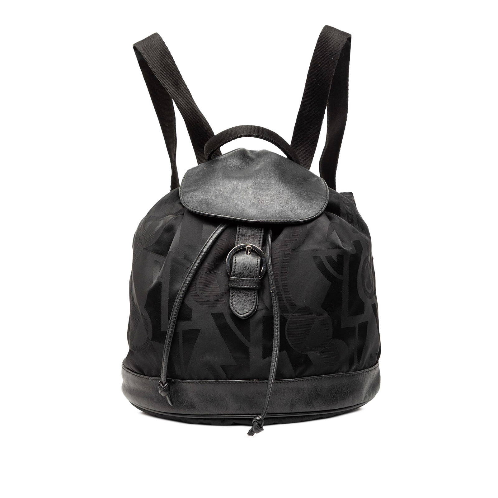 Printed Nylon and Leather Backpack by Ferragamo with Drawstring Closure (1 of 6)