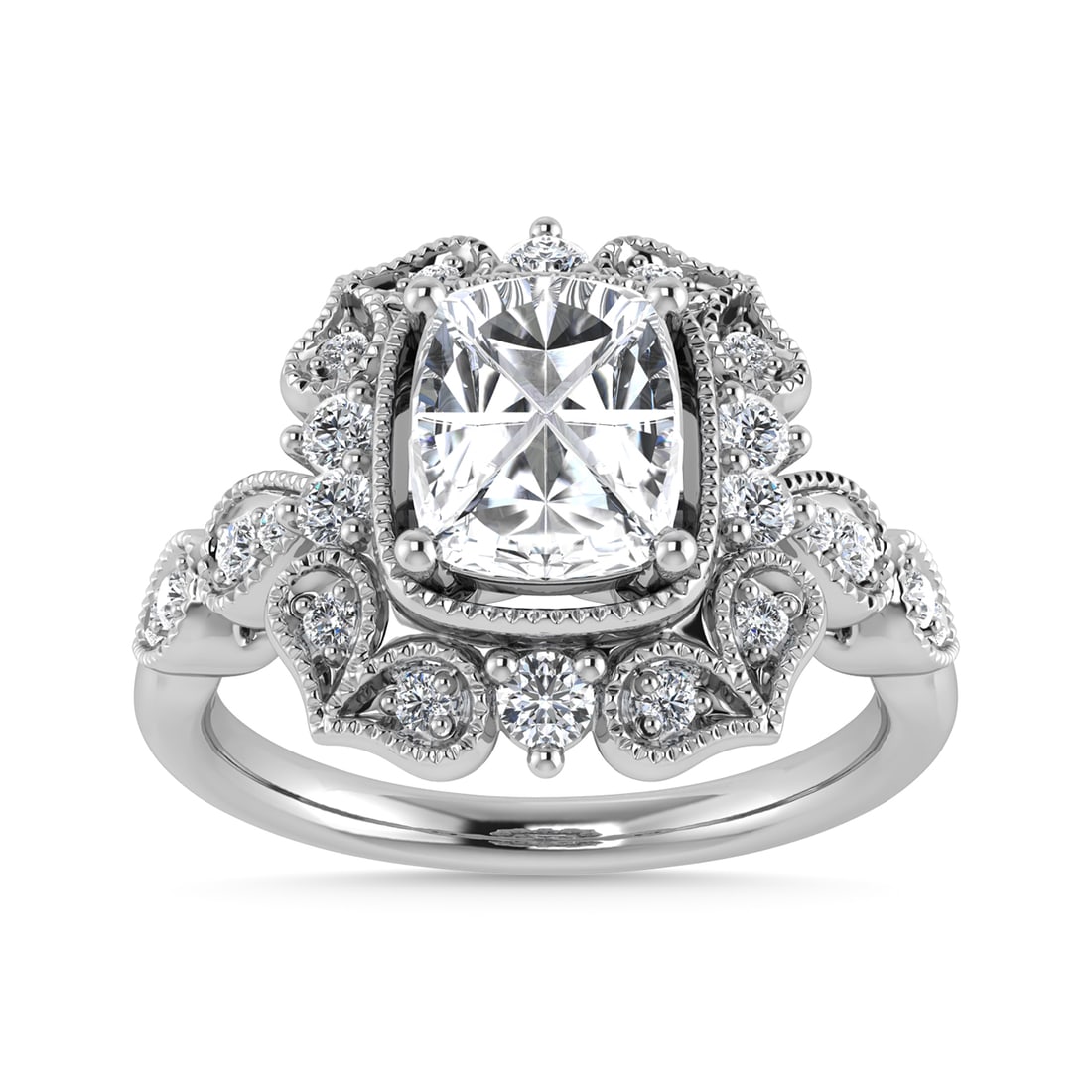 Diamond 5/8 Ct.Tw. Engagement Ring in 14K White Gold (1 of 4)