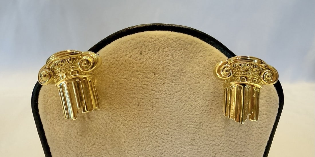 Pair of 18k Yellow Gold Earrings by Henry Dunay (1 of 6)