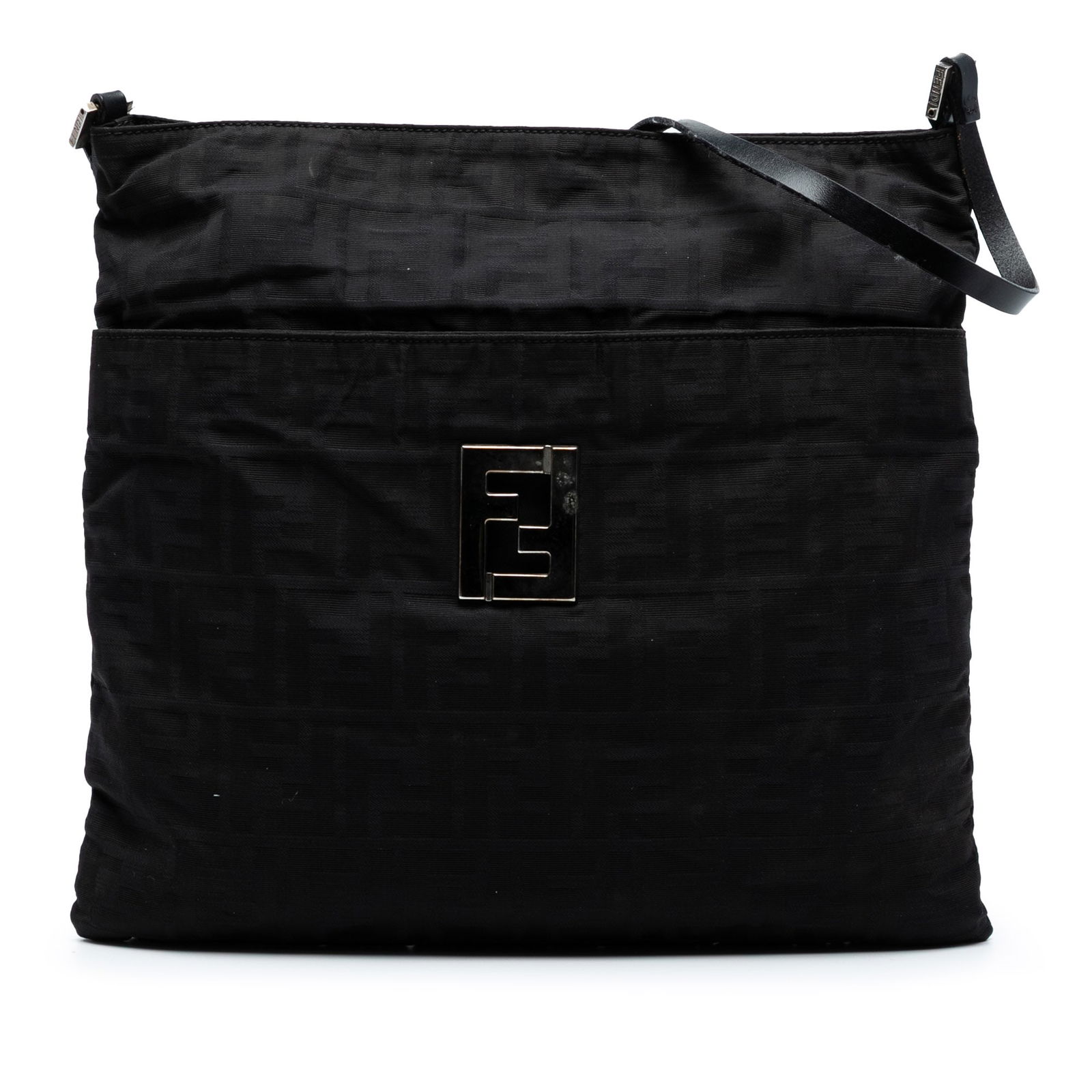 Fendi Zucca Canvas Shoulder Bag Black Italy: Fendi Zucca Canvas Shoulder Bag Black Italy This Fendi Zucca Canvas Shoulder Bag is a stylish accessory made from durable canvas with a sleek black finish. It features a flat leather strap for comfort