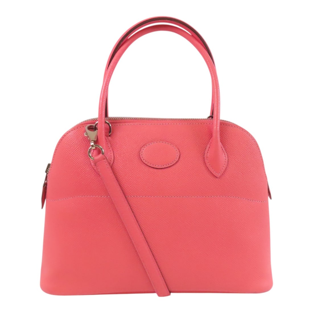 HERMES Bolide 27 Handbag Epsom Leather Rose Azalee Pink 2way Shoulder Bag: HERMES Bolide 27 Handbag Epsom Leather Rose Azalee Pink 2way Shoulder Bag Elevate your style with this HERMES Bolide 27 handbag, crafted from luxurious Epsom leather in a beautiful Rose Azalee Pink. T