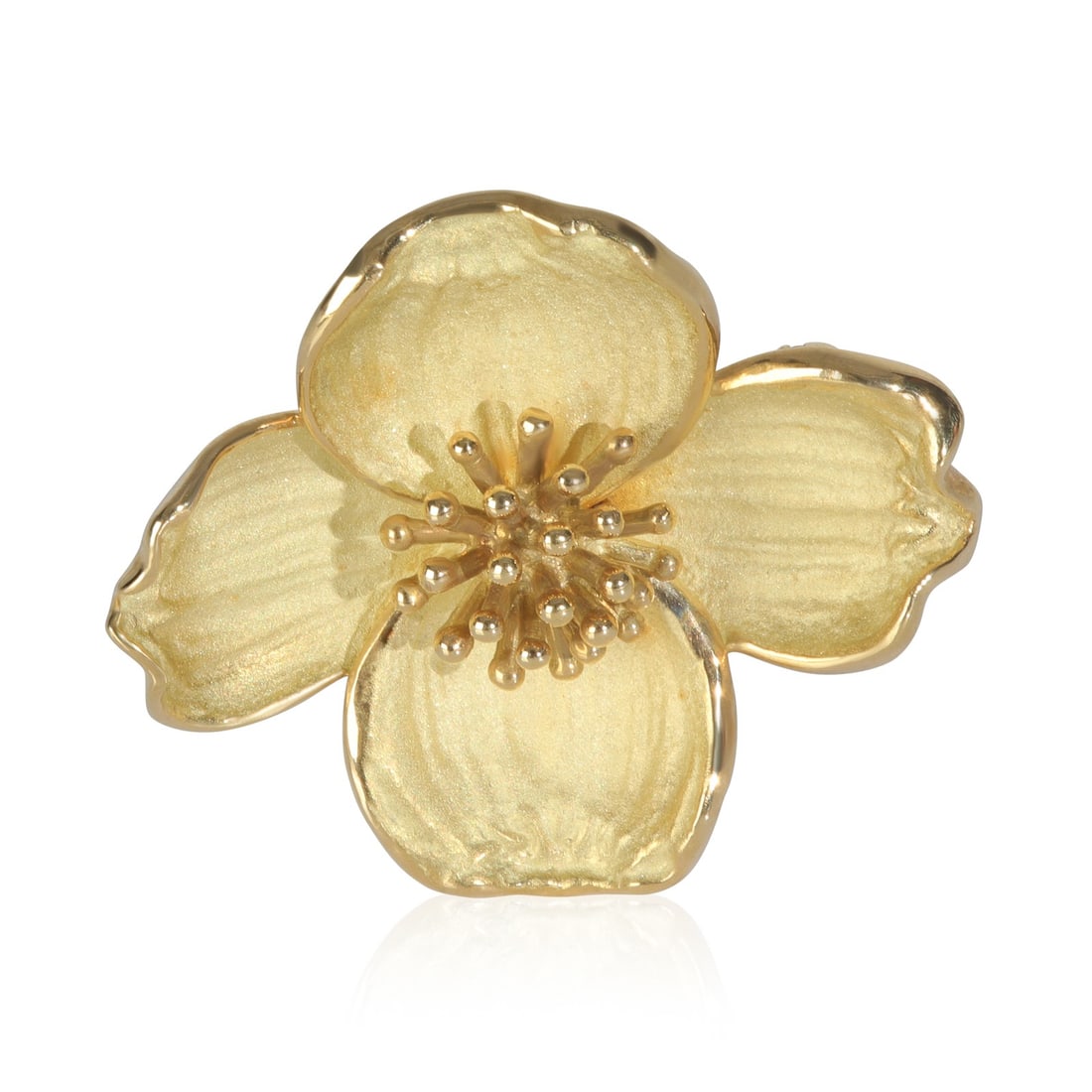 Tiffany & Co. 18k Yellow Gold Dogwood Brooch 33mm (1 of 4)