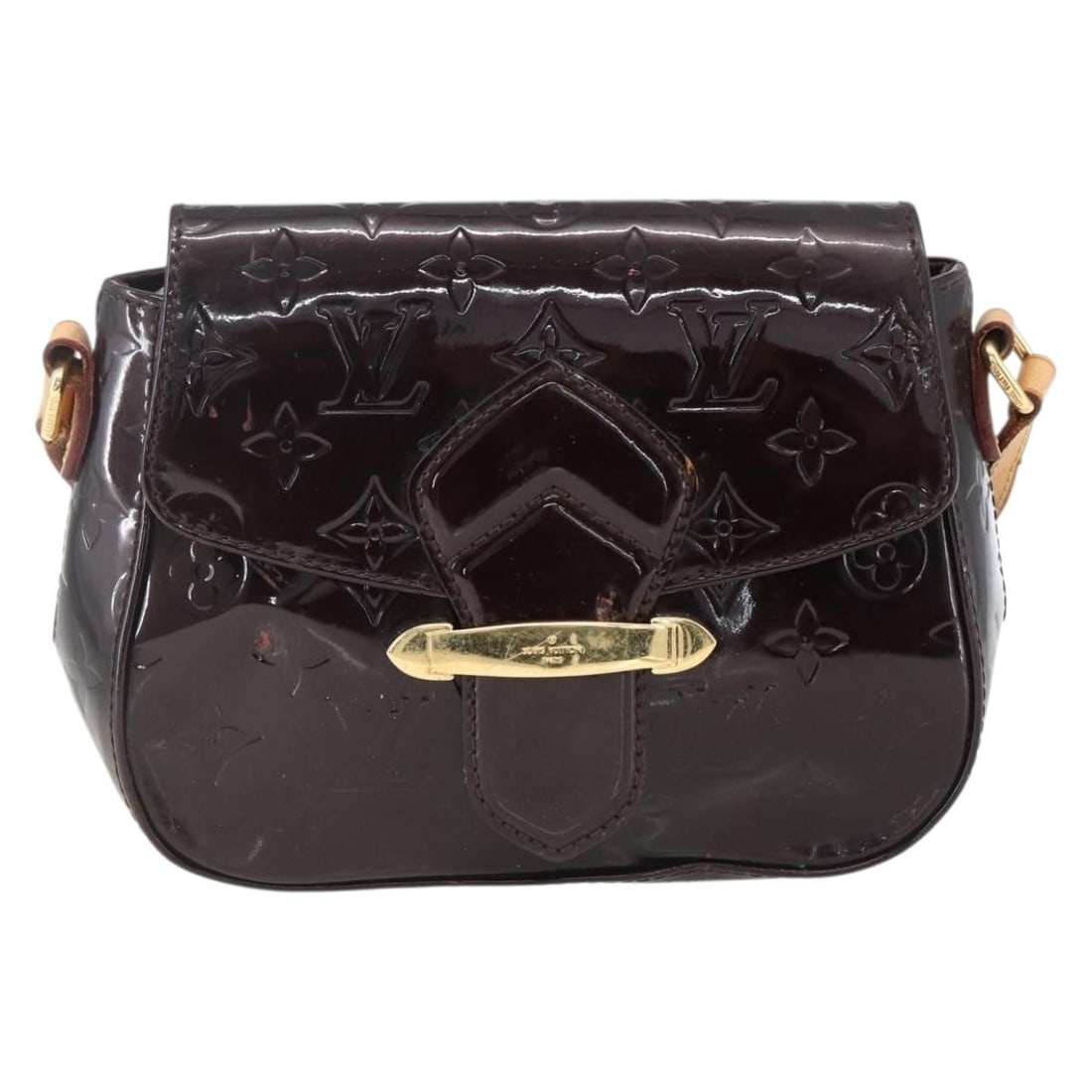 Purple Patent Leather Bellflower Shoulder Bag by Louis Vuitton: Purple Patent Leather Bellflower Shoulder Bag by Louis Vuitton This Louis Vuitton Bellflower handbag features the iconic Monogram Vernis patent leather in a rich purple color. Designed for women, this