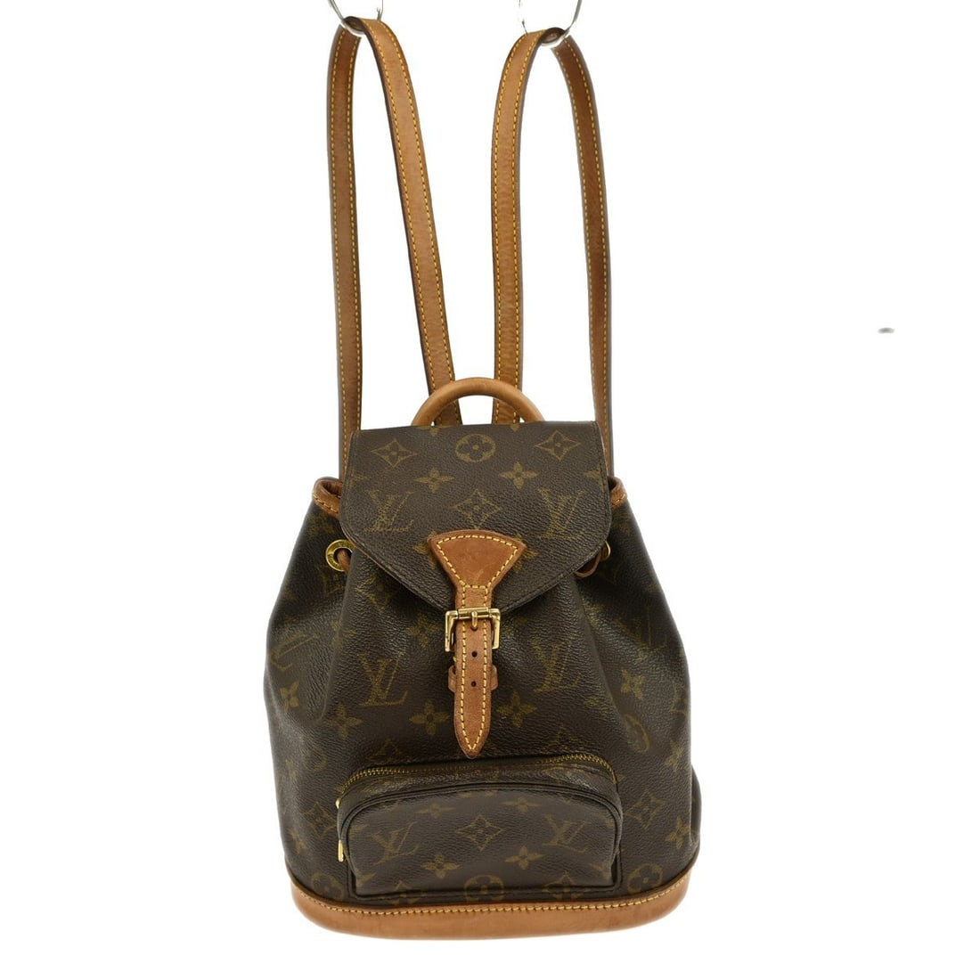 Louis Vuitton Brown Canvas Montsouris Backpack for Women 20x24x9cm: Louis Vuitton Brown Canvas Montsouris Backpack for Women 20x24x9cm This Louis Vuitton Montsouris Backpack is crafted from brown monogram canvas designed for female use. It shows signs of wear