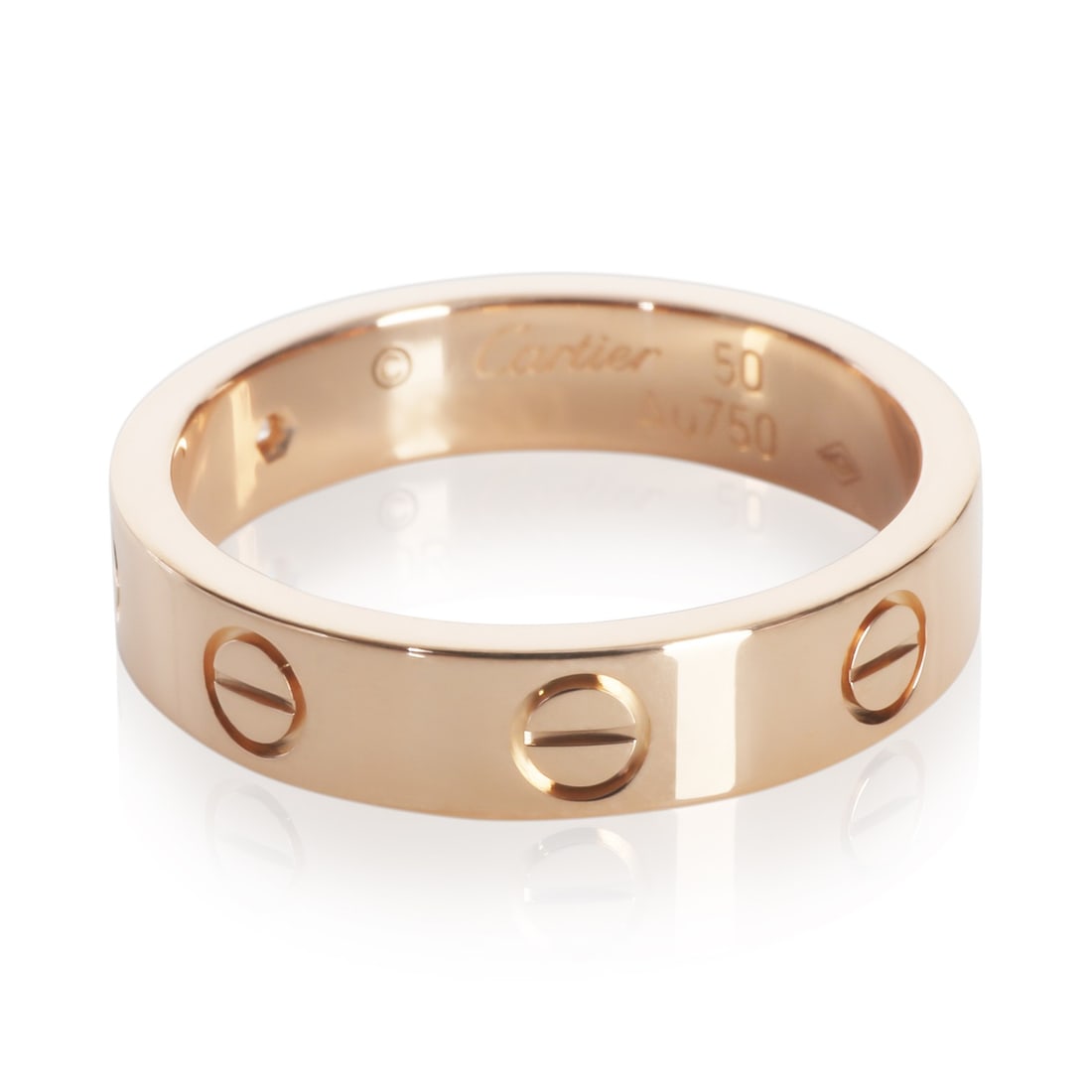 Cartier Small Love Ring 18k Rose Gold with Round Brilliant Diamond: Cartier Small Love Ring 18k Rose Gold with Round Brilliant Diamond This Cartier Small Model Love Ring is crafted from 18k rose gold and features a round brilliant cut diamond with a total carat weight