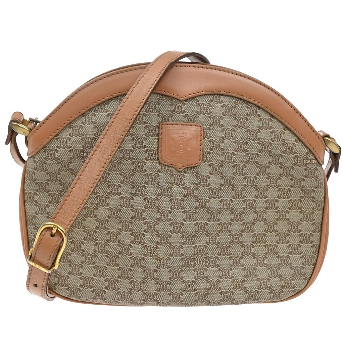 Vintage Macadam Canvas and Leather Shoulder Bag by Celine (1 of 18)