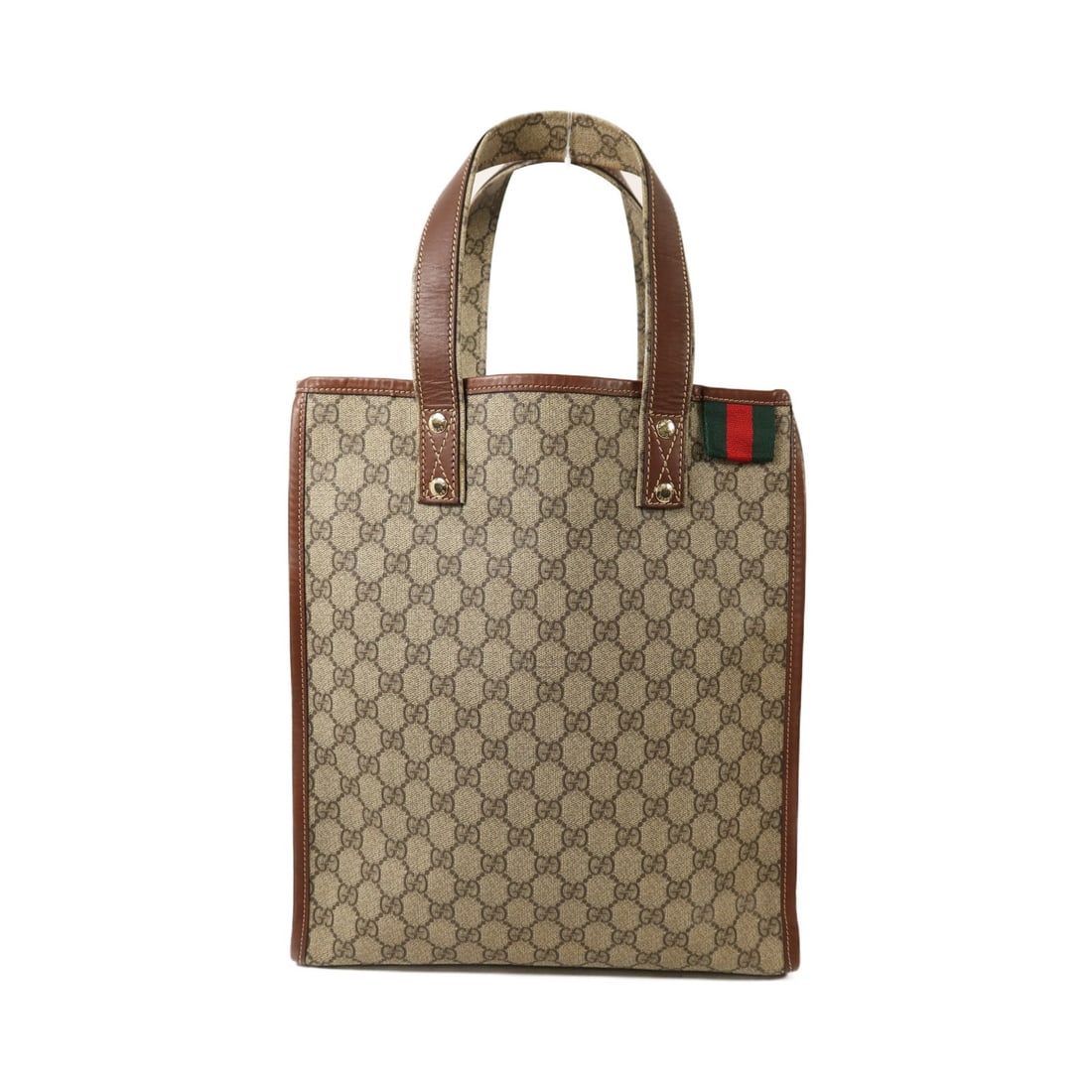 Gucci GG Canvas Brown Tote with Gold Tone Hardware 211135 (1 of 16)