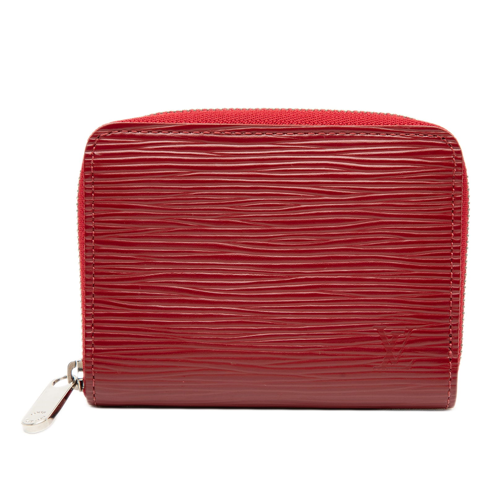 Red Louis Vuitton Epi Leather Zip Coin Wallet with Slip Pockets (1 of 7)