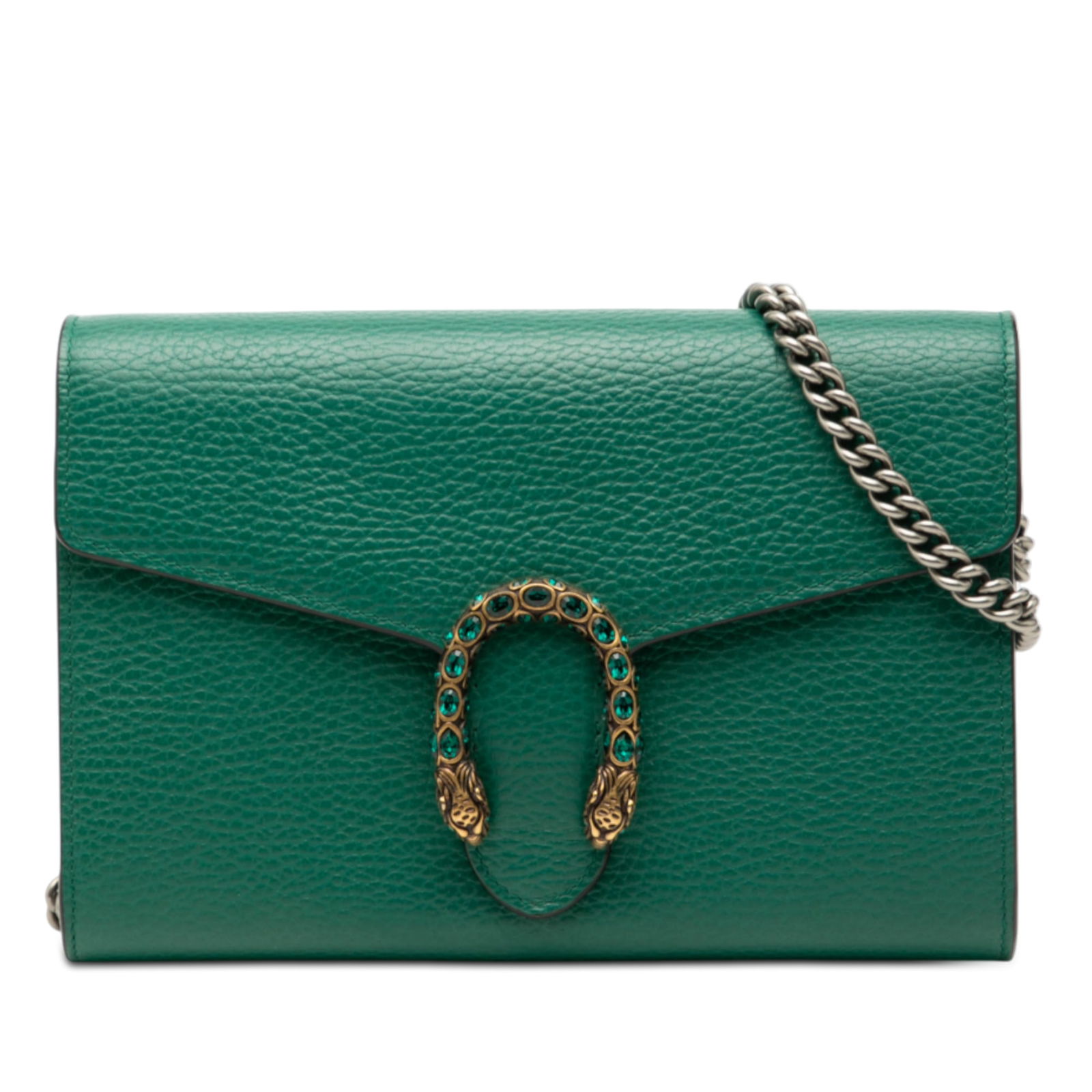 Gucci Dionysus Green Leather Chain Wallet Crossbody Bag (1 of 7)