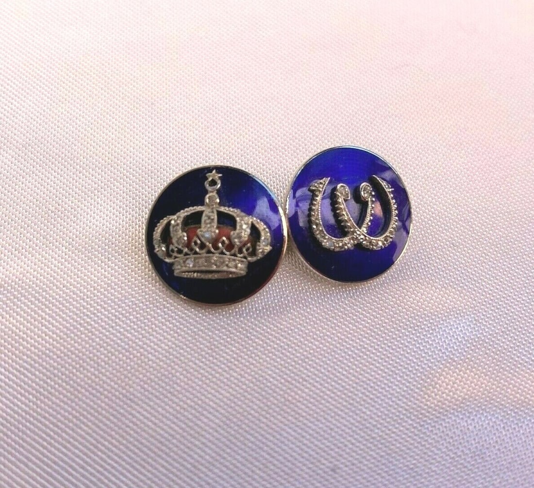 King Farouk Platinum Diamond Enamel Cufflinks by AH Naguib Bey Paris - 10