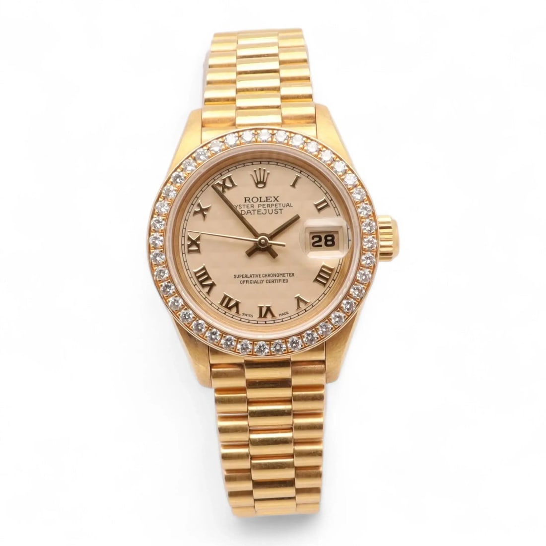 26mm Datejust Wristwatch in 18K Yellow Gold Pyramid Dial Model 69178 (1 of 5)