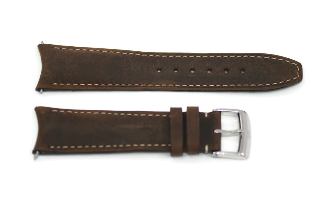 Baume & Mercier Authentic Brown Leather Watch Strap 21mm (1 of 2)