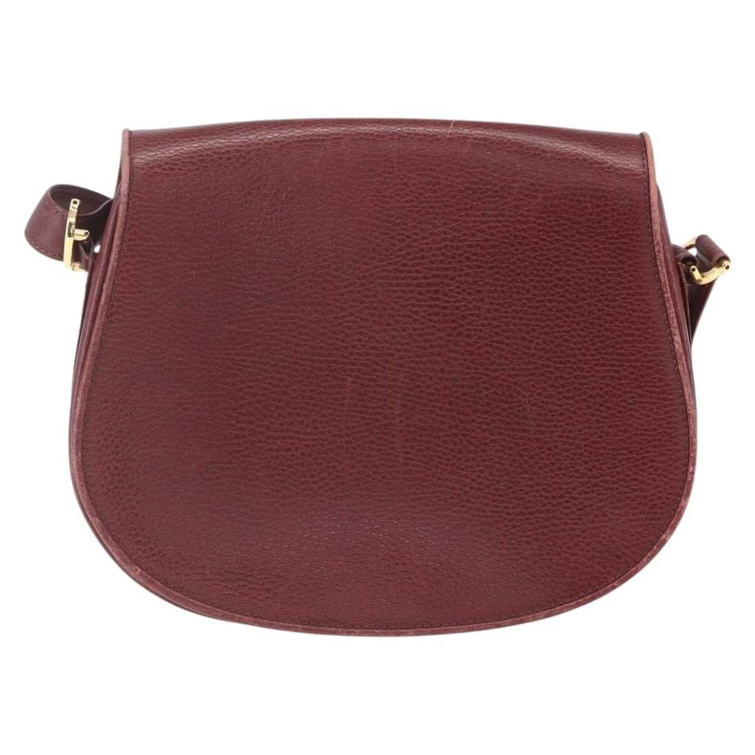 Leather Burgundy Cartier Must Shoulder Bag 27cm by 22cm by 7cm (1 of 18)