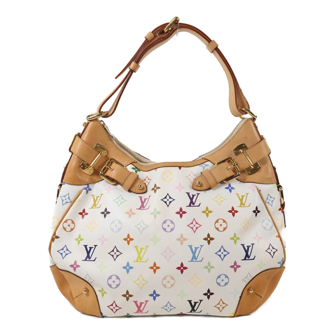 Louis Vuitton Greta Monogram Multicolor White Shoulder Bag M40195 (1 of 14)