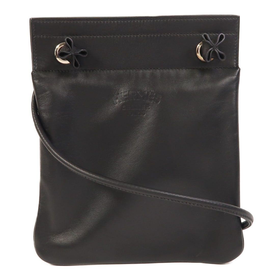 Aline Mini Black Swift Leather Shoulder Bag by Hermes (1 of 17)