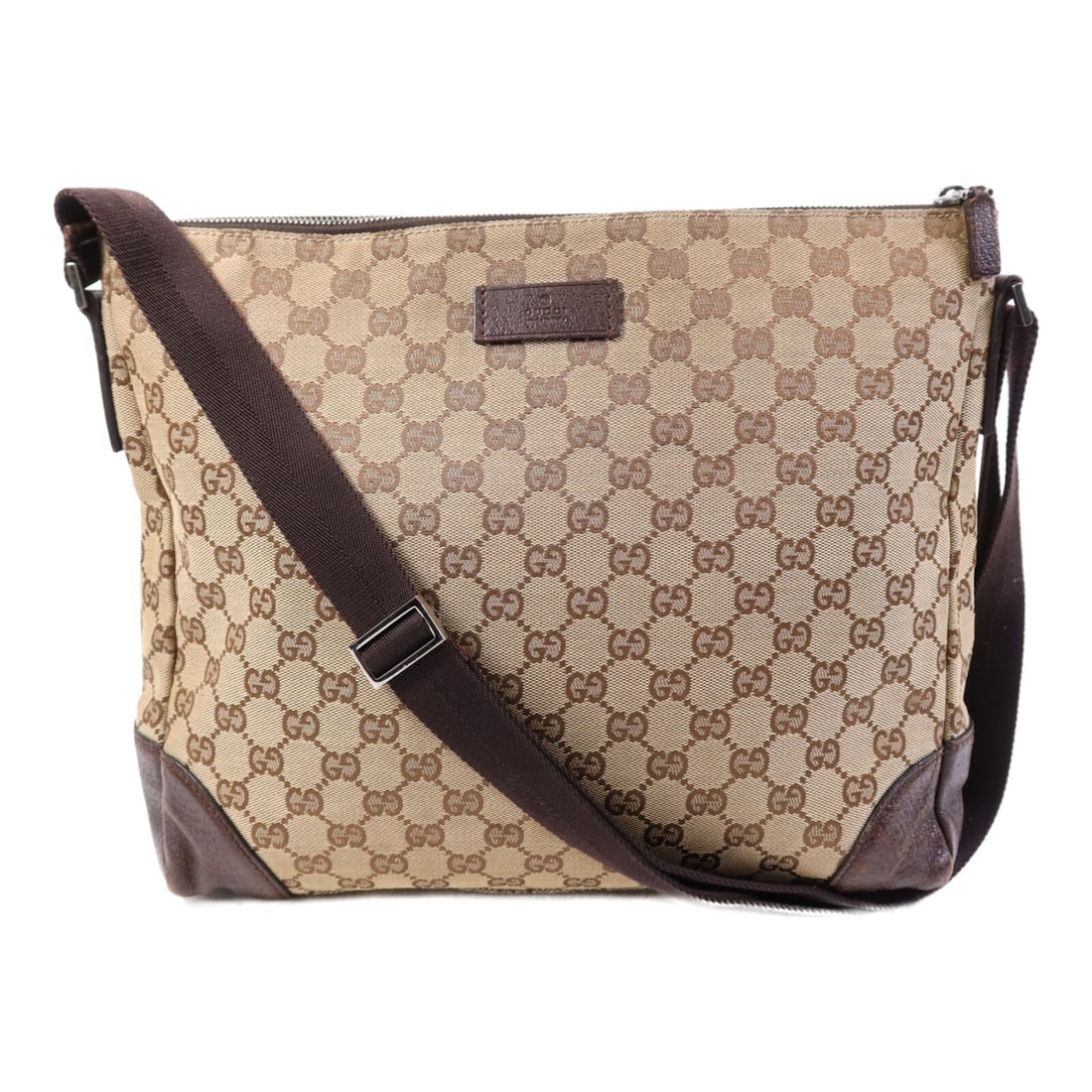 GUCCI GG Canvas Shoulder Bag Brown 110054 Italy (1 of 13)