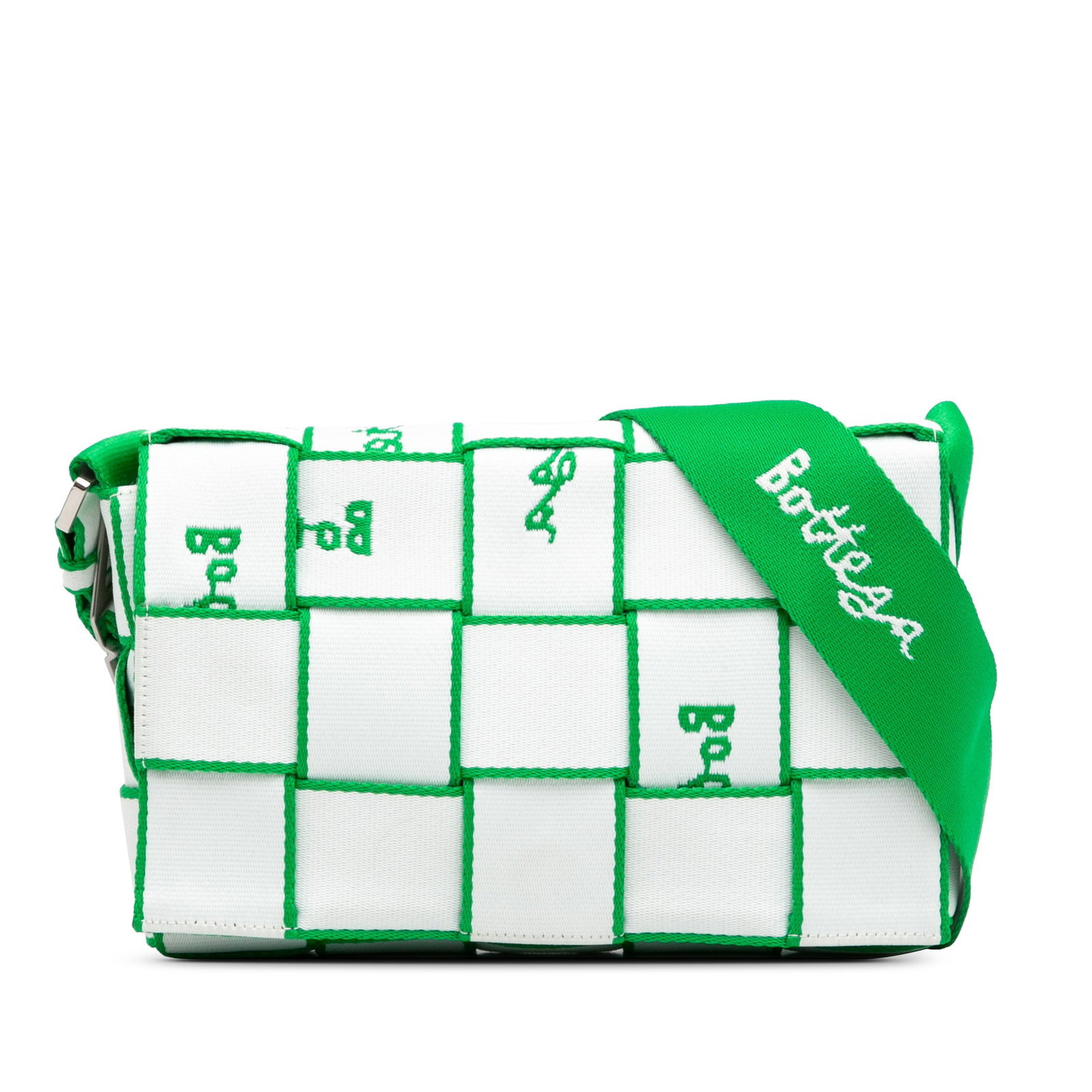 Bottega Veneta Canvas Intrecciato Webbing Crossbody Bag White: Bottega Veneta Canvas Intrecciato Webbing Crossbody Bag White The Bottega Veneta Canvas Intrecciato Webbing Cassette Crossbody is a stylish and functional accessory crafted from woven canvas. This ele