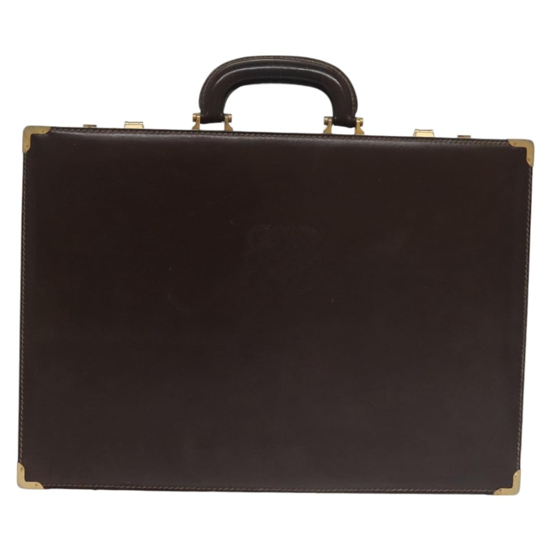 Brown Leather Unisex Briefcase Loewe Anagram Business 42x30x7cm (1 of 18)