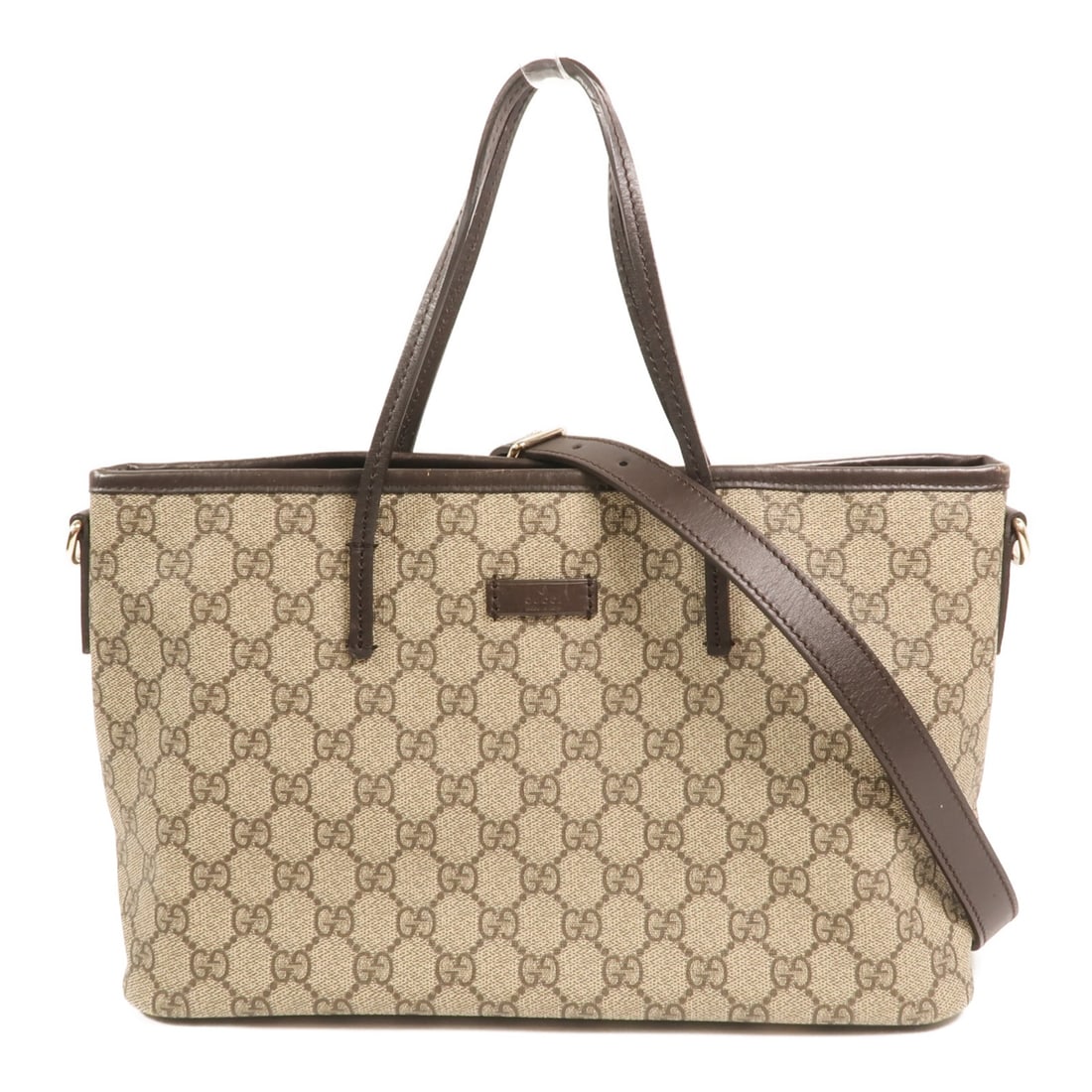 Gucci GG Beige Coated Canvas Shoulder Bag with Gold Hardware (1 of 18)