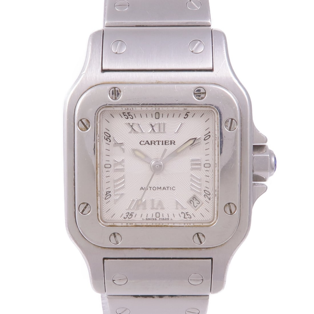 CARTIER Santos Galbee 2423 Automatic Stainless Steel Watch White Dial (1 of 14)