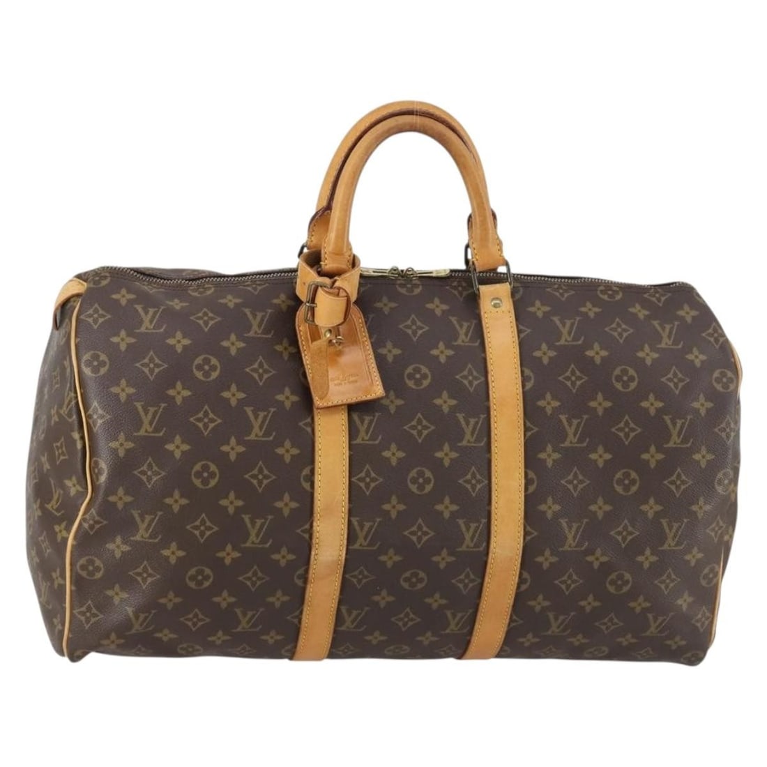 Louis Vuitton Keepall 50 Canvas Travel Duffle Bag Brown (1 of 18)