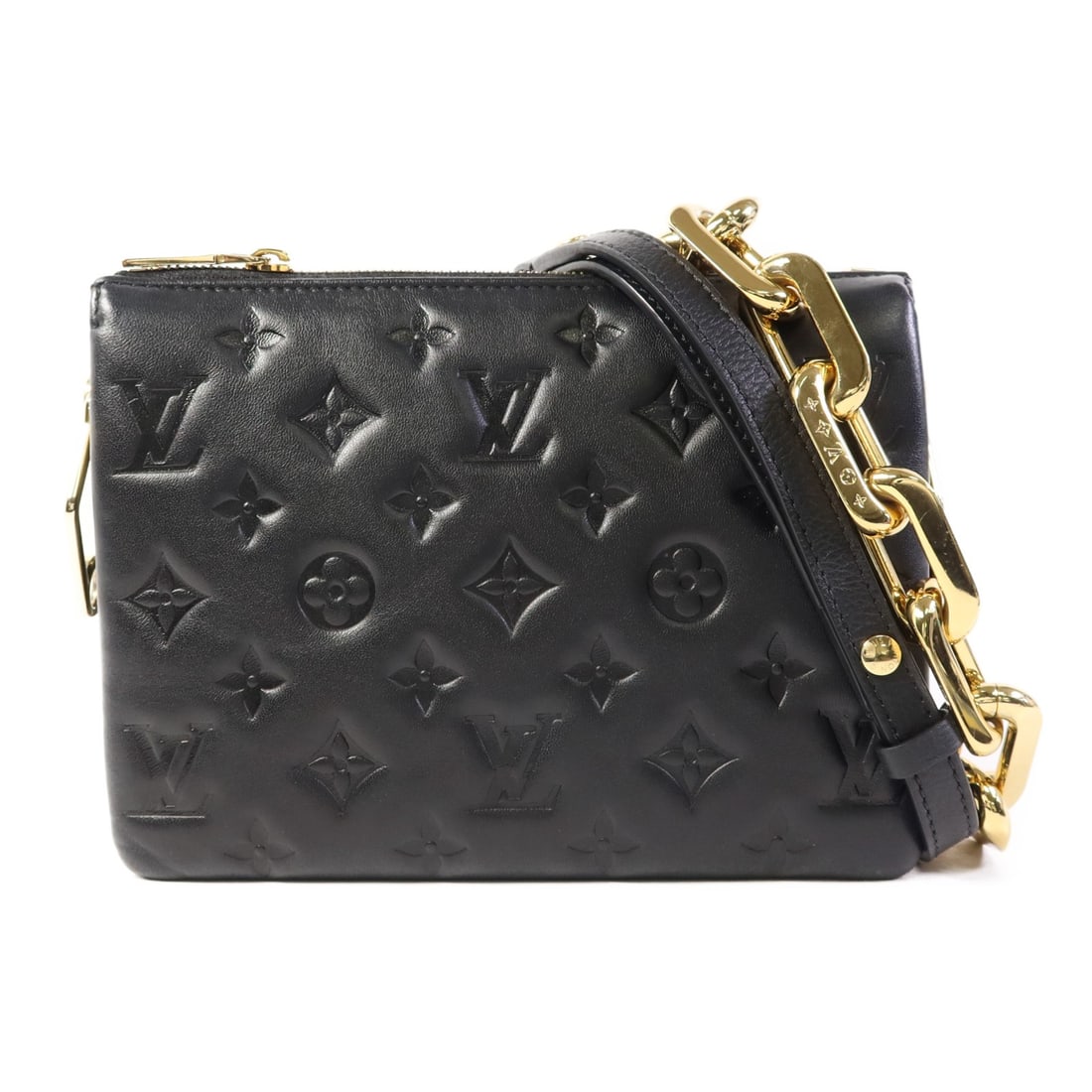 LOUIS VUITTON Coussin BB 2 Way Shoulder Bag Black Lambskin (1 of 18)