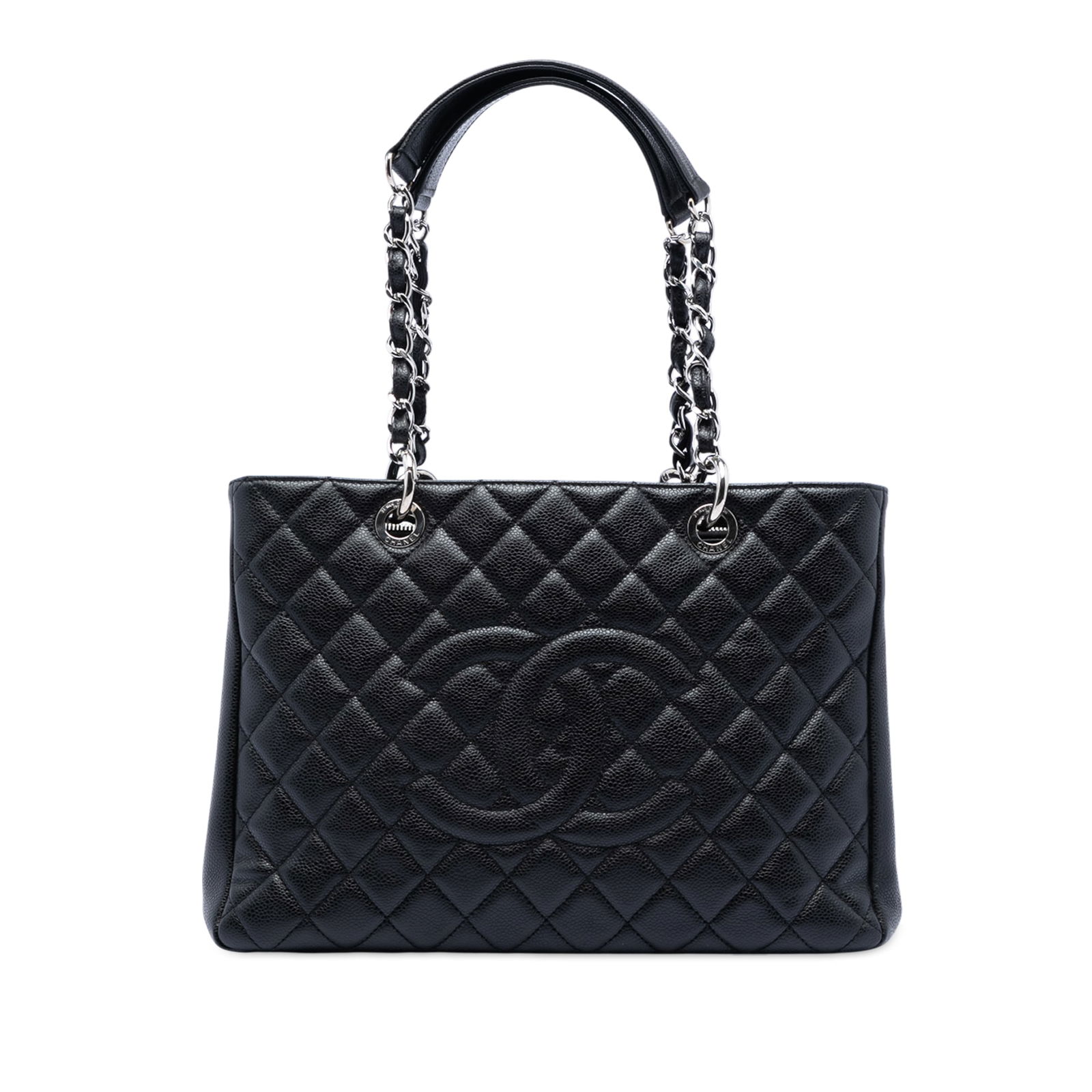 Black Quilted Leather Grand Shopping Tote by Chanel Caviar (1 of 8)