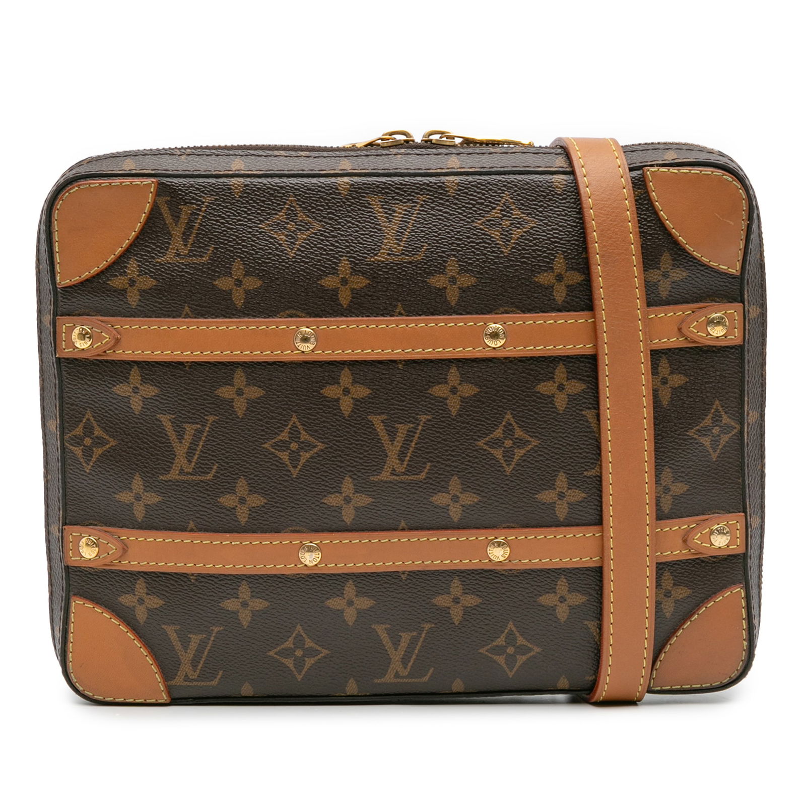 Louis Vuitton Monogram Soft Trunk Messenger Bag Brown Canvas (1 of 10)