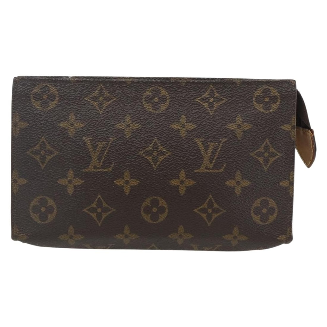 Brown Canvas Louis Vuitton Unisex Toiletry Bag 20cm by 22cm by 4cm: Brown Canvas Louis Vuitton Unisex Toiletry Bag 20cm by 22cm by 4cm This Louis Vuitton Toiletry Pouch is crafted from signature monogram canvas designed for unisex use. The brown canvas exterior shows