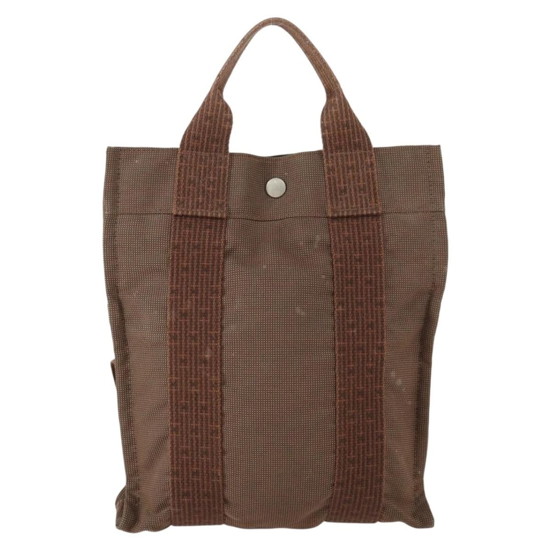 Hermes Herline Unisex Canvas Backpack Brown 32cm by 36cm by 12cm: Hermes Herline Unisex Canvas Backpack Brown 32cm by 36cm by 12cm This Hermes Herline Backpack is crafted from durable brown canvas, designed for unisex use. It features a spacious interior with multip