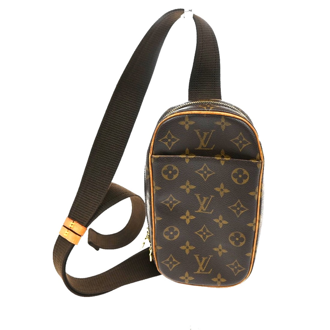 Louis Vuitton Monogram Canvas Pochette Gange Brown 12cm by 22.5cm (1 of 13)