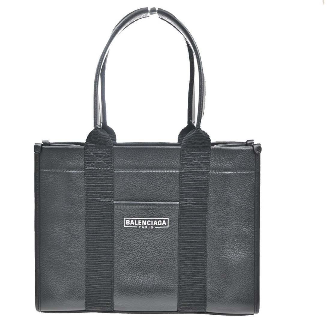 Black Leather Tote Bag by Balenciaga Hardware Collection: Black Leather Tote Bag by Balenciaga Hardware Collection This Balenciaga Hardware Tote is crafted from black leather and designed for female use. The bag is pre-owned and remains in very good conditio