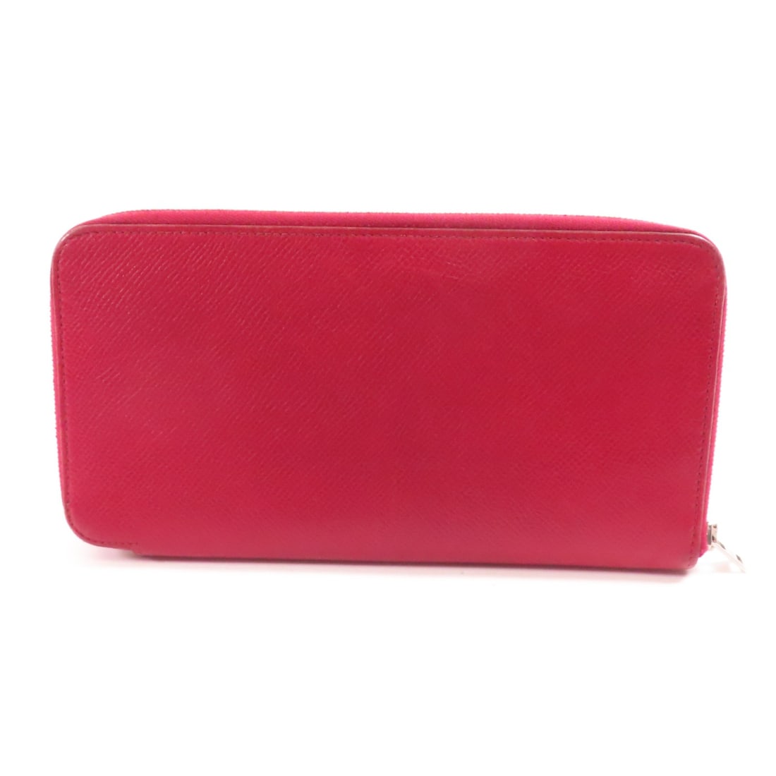 HERMES Red Epsom Leather Around Long Wallet with PHW (1 of 16)