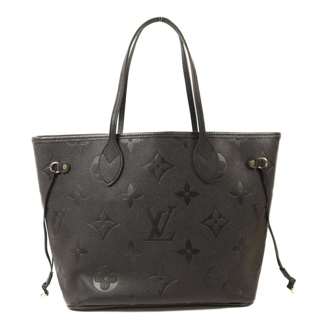 Louis Vuitton Neverfull MM Black Calfskin Tote with Gold Hardware (1 of 17)