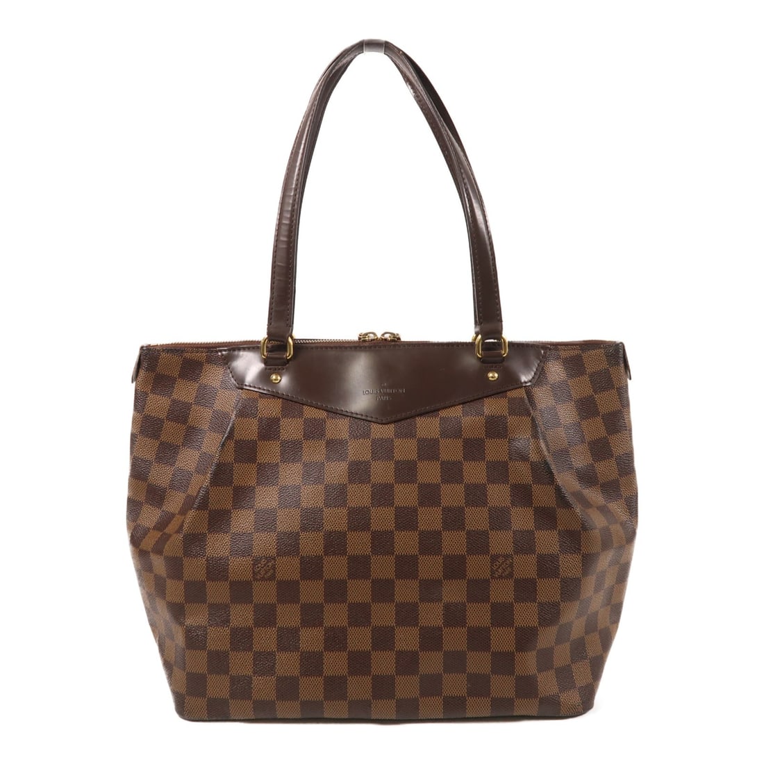 LOUIS VUITTON Westminster GM Shoulder Bag Damier Brown N41103: LOUIS VUITTON Westminster GM Shoulder Bag Damier Brown N41103 This stylish Louis Vuitton Westminster GM Shoulder Bag features a sophisticated Damier Brown pattern, expertly crafted from durable PVC co