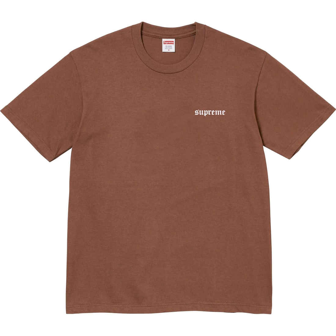 Brown Cotton Supreme Target Logo T-Shirt in Extra Large: Brown Cotton Supreme Target Logo T-Shirt in Extra Large The Supreme Target Brown Tee is a short-sleeve shirt made from soft cotton, featuring Supreme's bold Target logo on the front. Presented in a wa