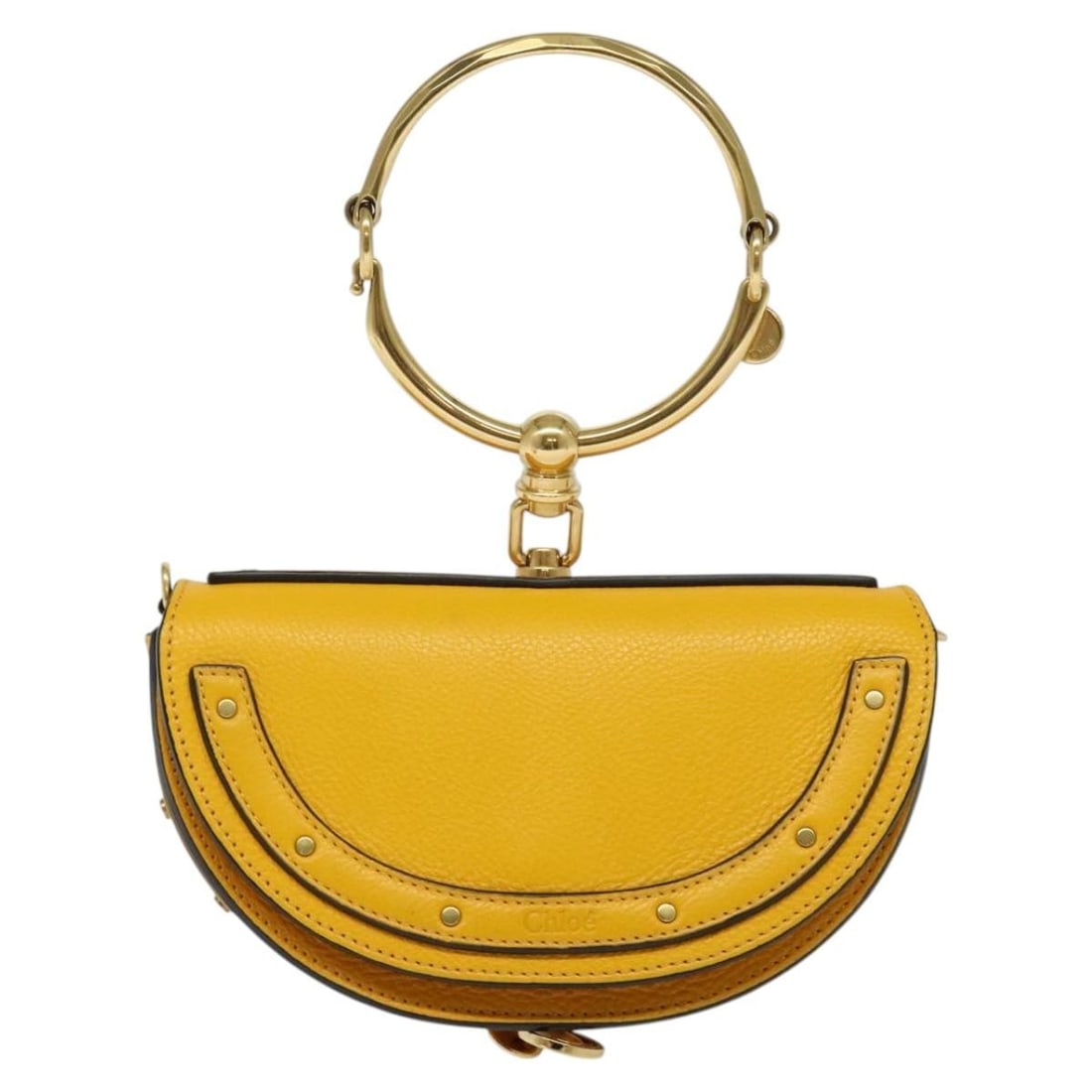 Chloe Yellow Leather Nile Mini Crossbody Bag 20cm x 12cm x 6cm: Chloe Yellow Leather Nile Mini Crossbody Bag 20cm x 12cm x 6cm This pre-owned Chloe Nile Crossbody Bag for women features yellow leather construction with a compact silhouette. It shows minor surface