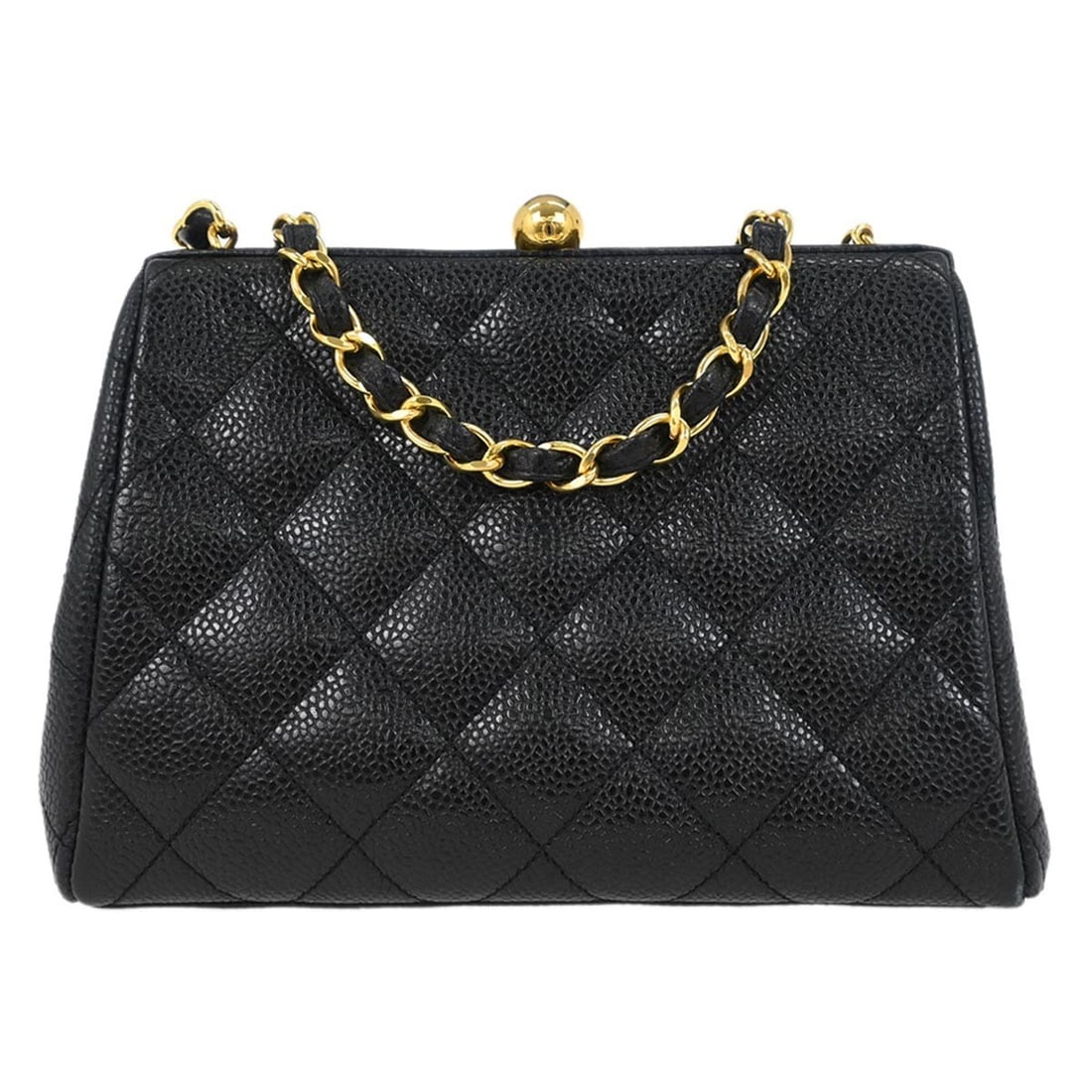 Chanel Quilted Caviar Leather Vintage Chain Frame Shoulder Bag (1 of 10)