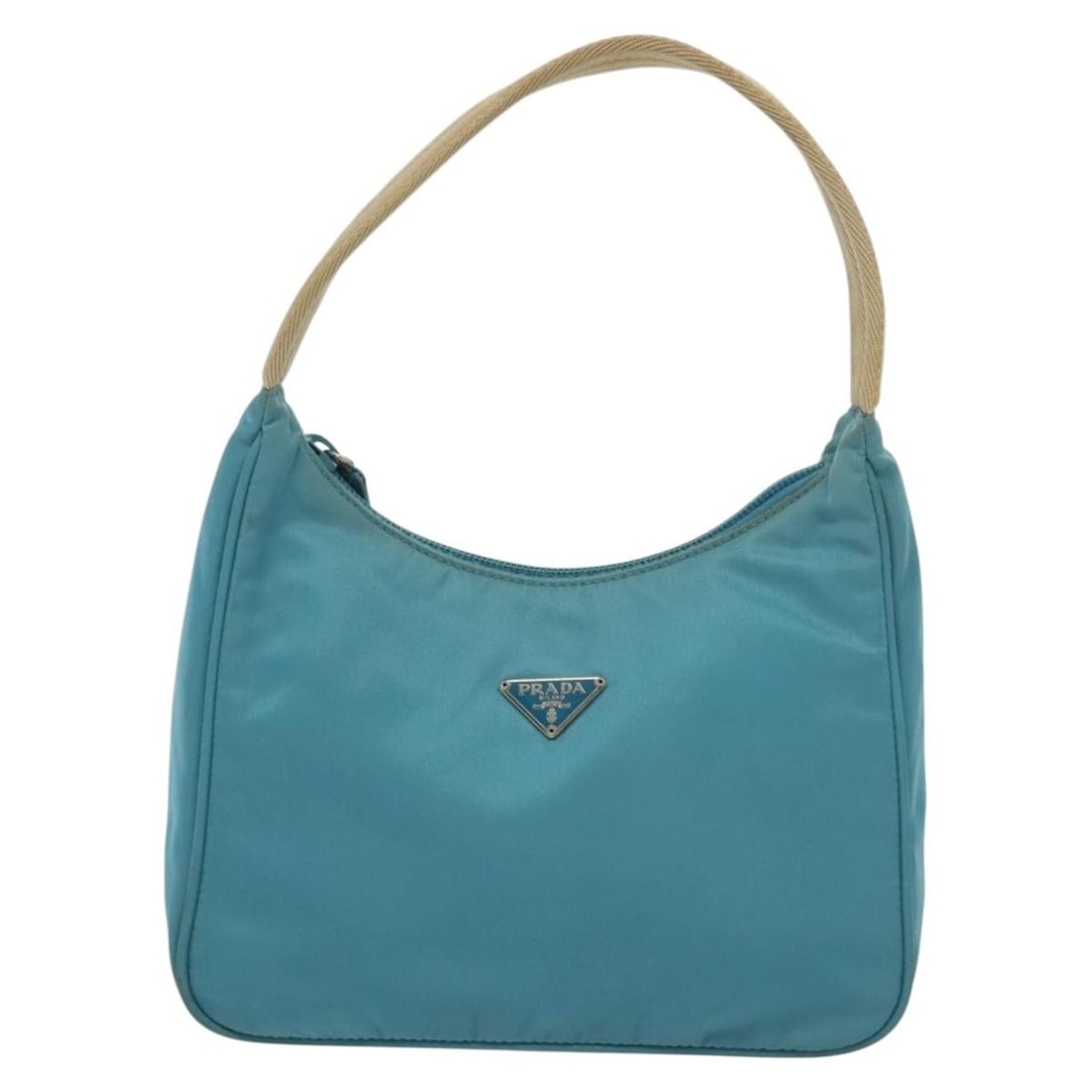 Blue Nylon Prada Women's Hobo Bag 21cm by 14cm by 6cm (1 of 18)