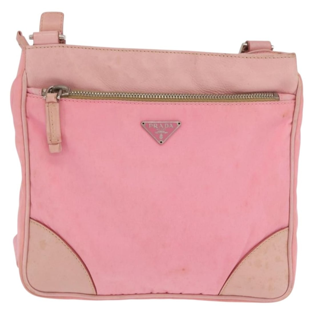 Prada Pink Nylon Front Pocket Messenger Bag for Women (1 of 18)