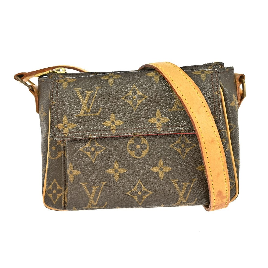 Louis Vuitton Monogram Canvas Viva Cite Brown Handbag: Louis Vuitton Monogram Canvas Viva Cite Brown Handbag The Louis Vuitton Viva Cite handbag features the iconic monogram canvas in brown, designed for women. This compact handbag offers classic styling